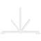 Ekena Millwork Vanguard Architectural Grade PVC Gable Bracket, 96"W x 64"H x 4"D x 4"F, 16/12 Pitch GBP096X64X0404VAN00 - alternate 5